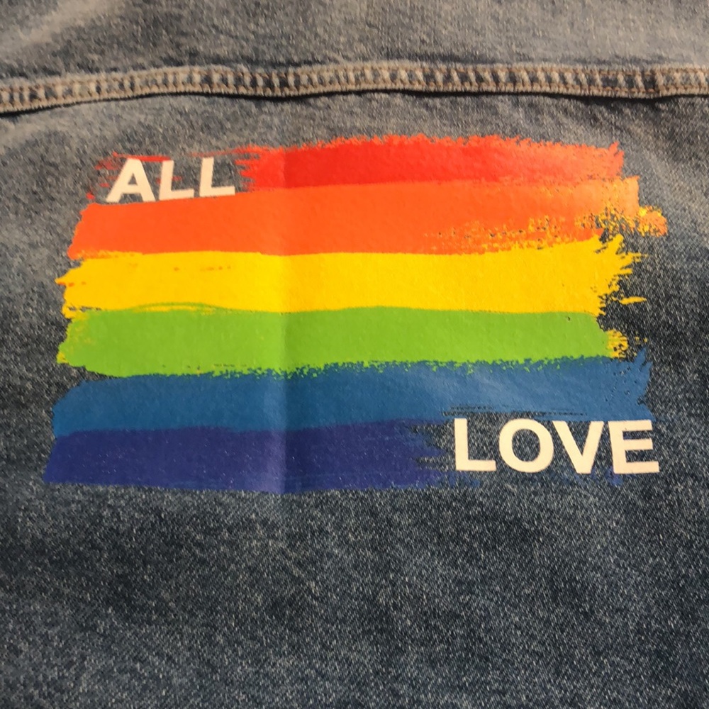 NWT Mavi Denim All For Love Pride Denim Jacket! - Picture 3 of 10